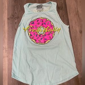 Mens tank top donut rave